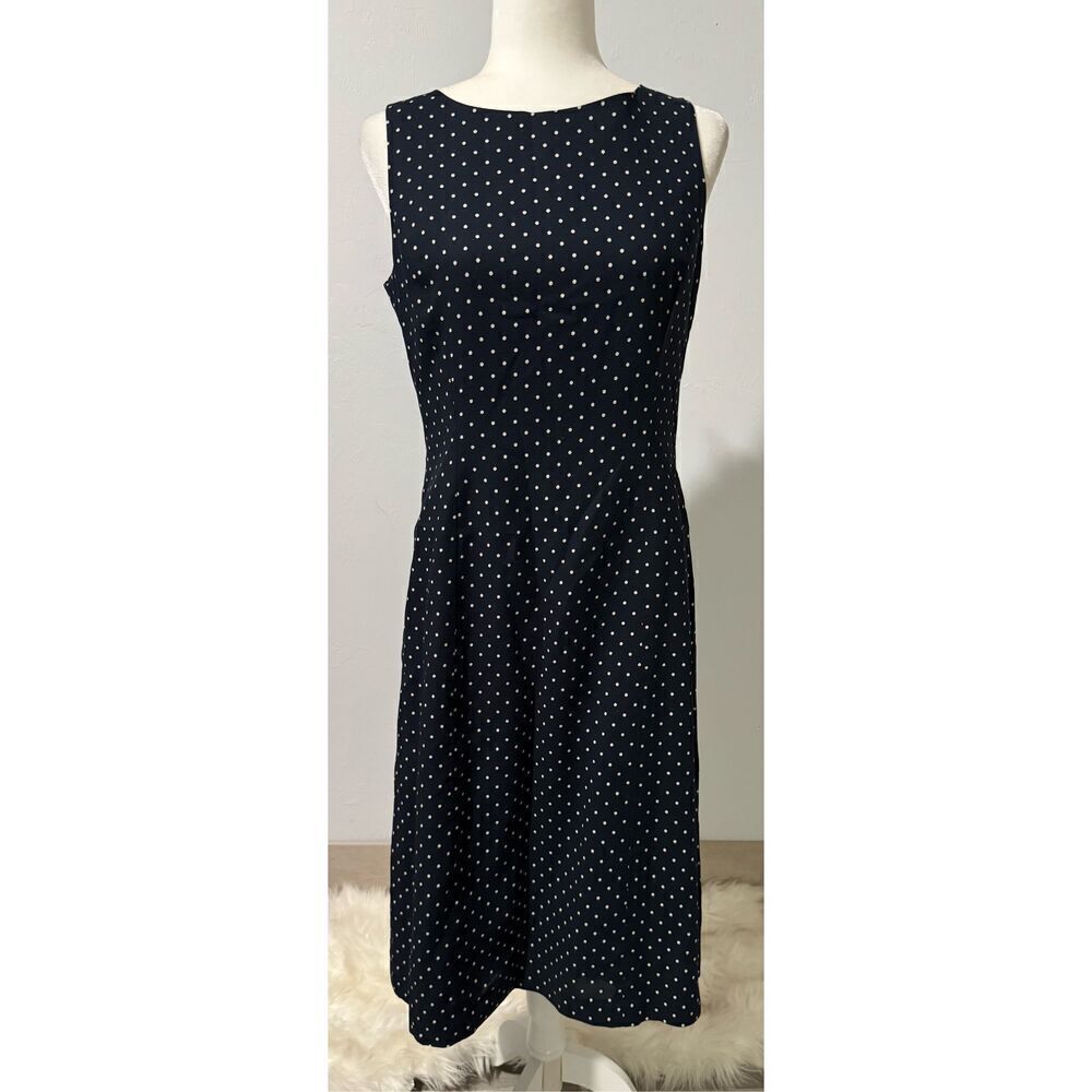 Talbots vintage spring time polka dot dress 10P